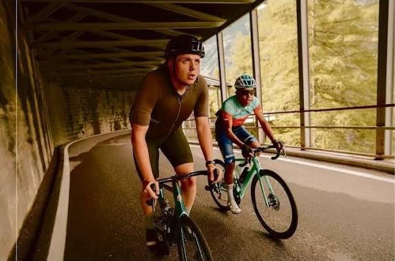Cyclists on Splügen Pass